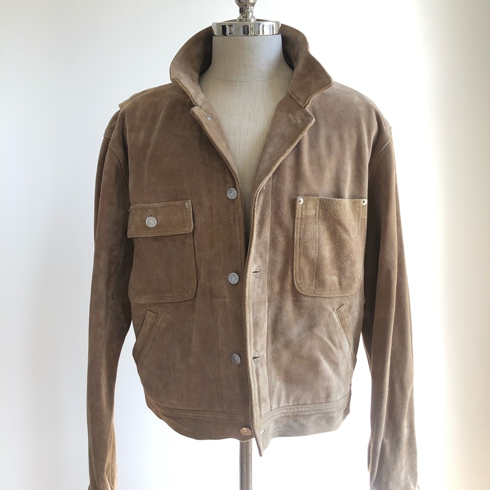 Vintage Polo Ralph Lauren Suede Trucker Jacket XL